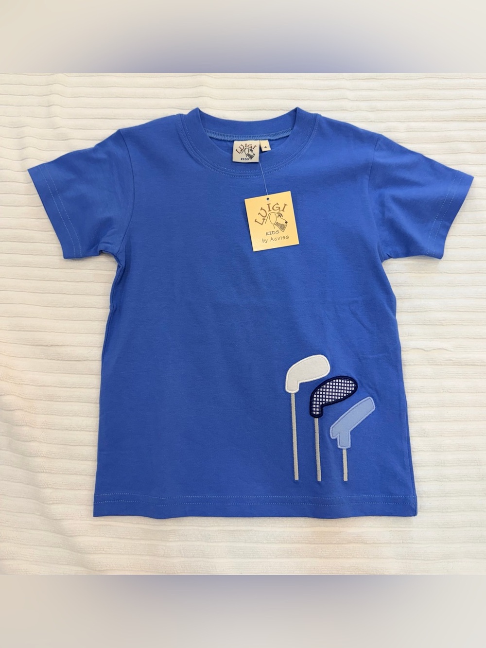 NWT - Luigi Kids Blue Golf Tee - Size 4